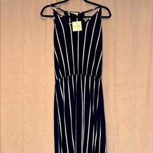 Striped black dress
